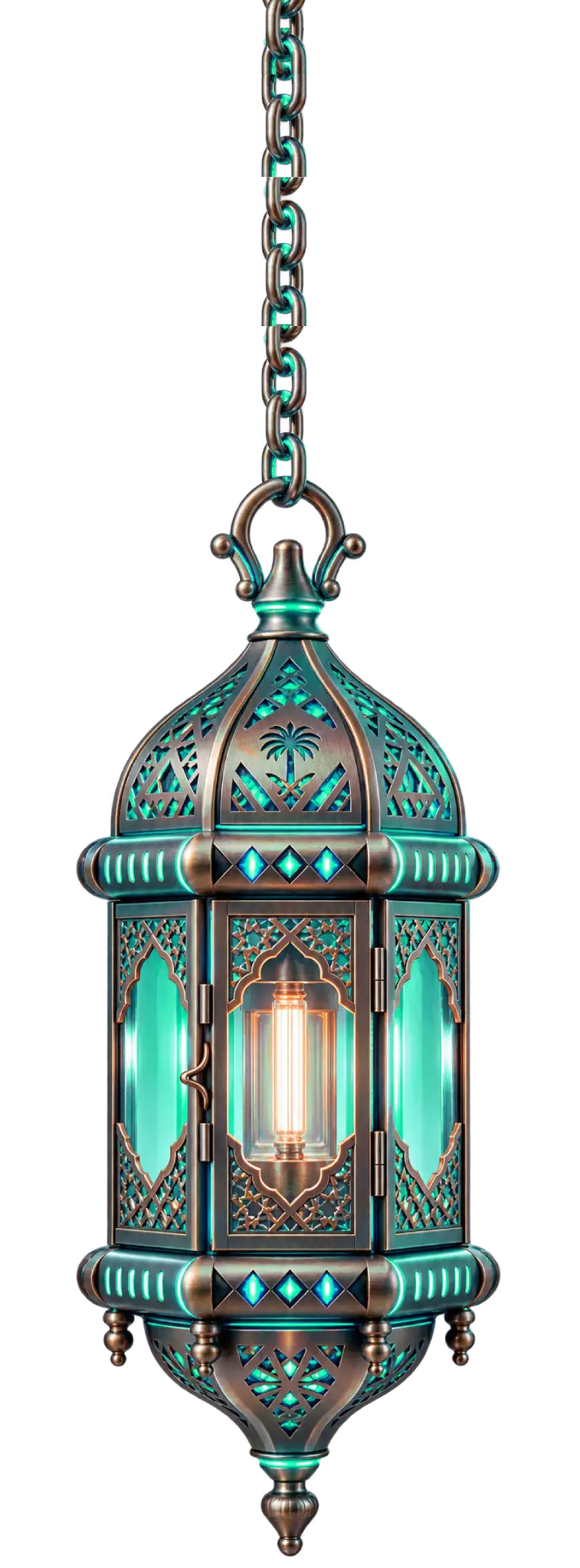 فانوس نحاسي تراثي صغير معلق